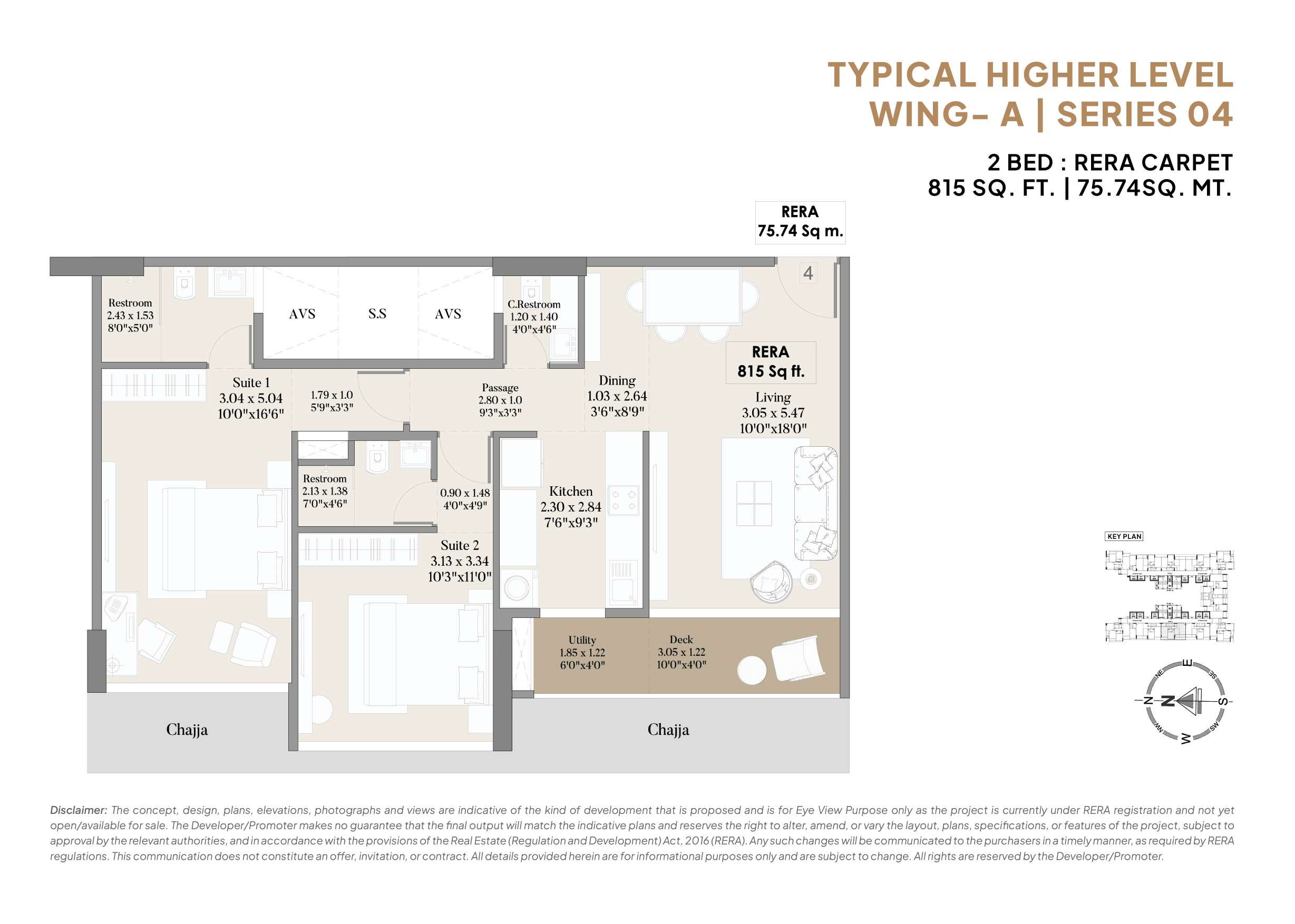 2 BHK Floor Plan 2
